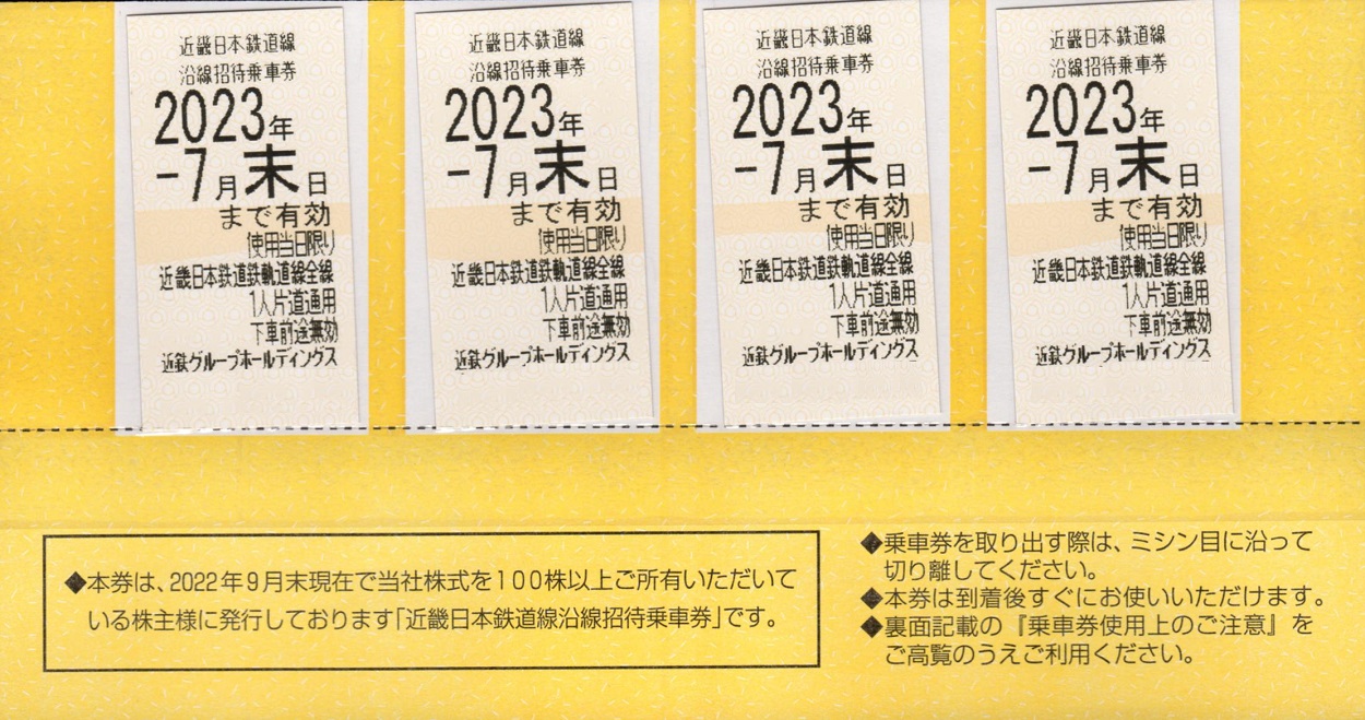 近鉄グループホールディングス(9041)から株主優待が到着 | Yoshiの株主