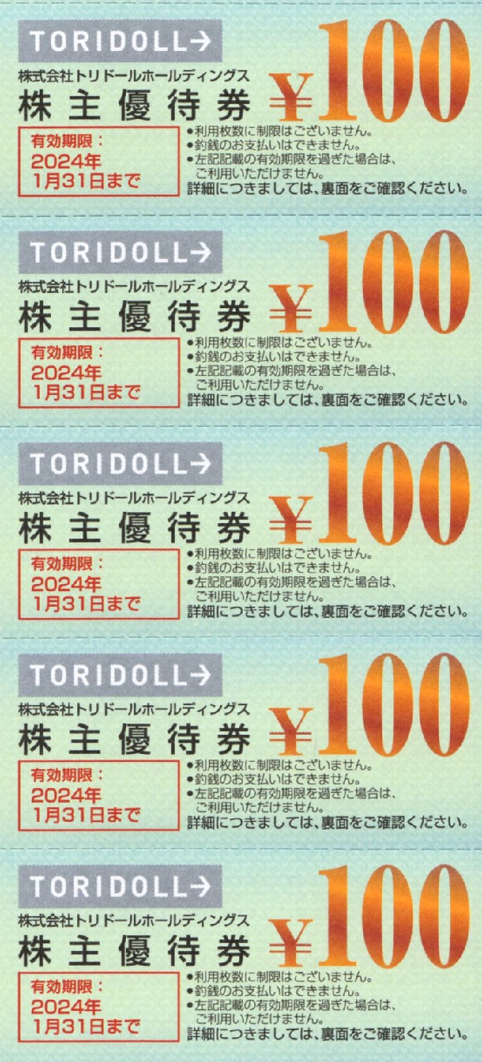 トリドール　株主優待　14000円分