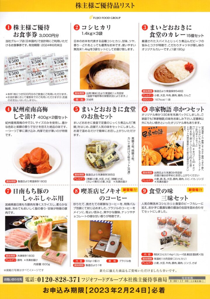 ○匿名配送○24枚（12000円分）○まいどおおきに食堂○フジオフード