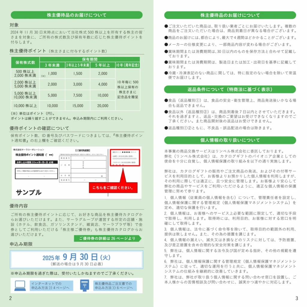サーラコーポレーション(2734)から株主優待の案内が到着 | Yoshiの株主