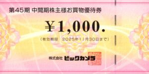 ビックカメラ(3048) 株主優待