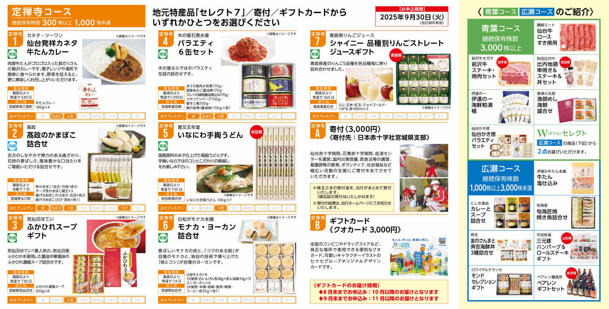 七十七銀行(8341)から株主優待の案内が到着 | Yoshiの株主優待ブログ