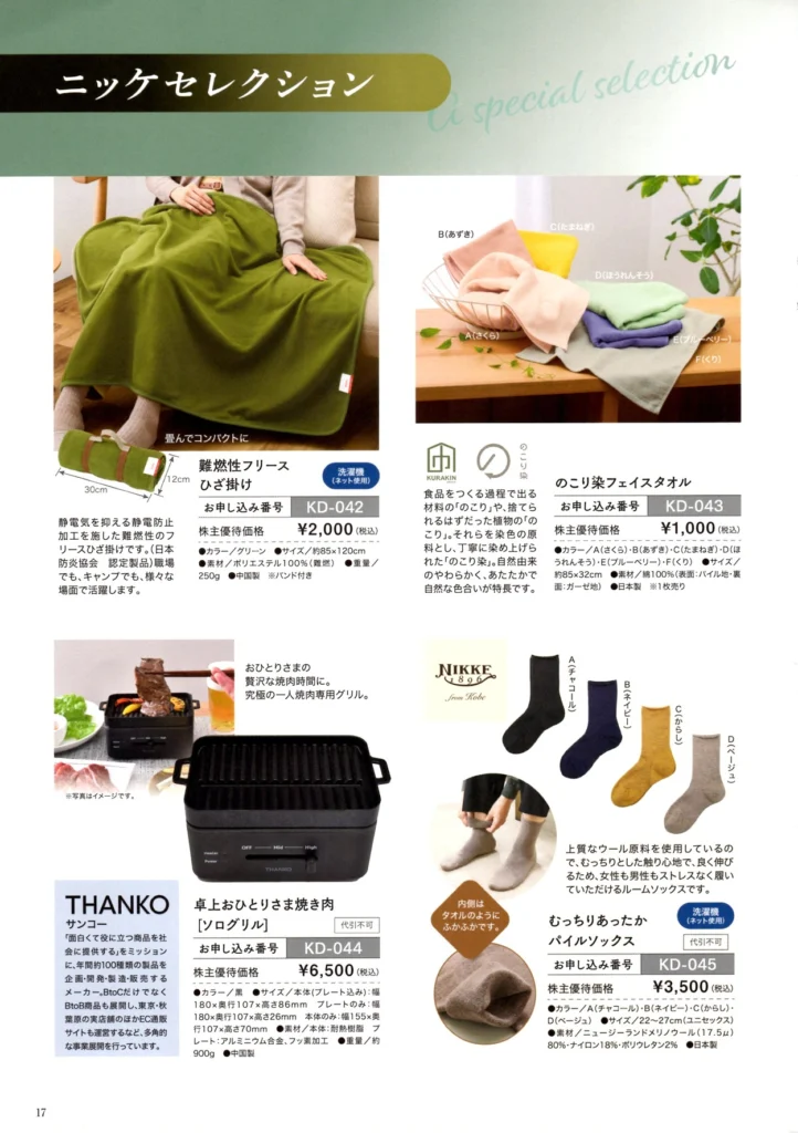 日本毛織(3201)から株主優待が到着（その1） | Yoshiの株主優待ブログ