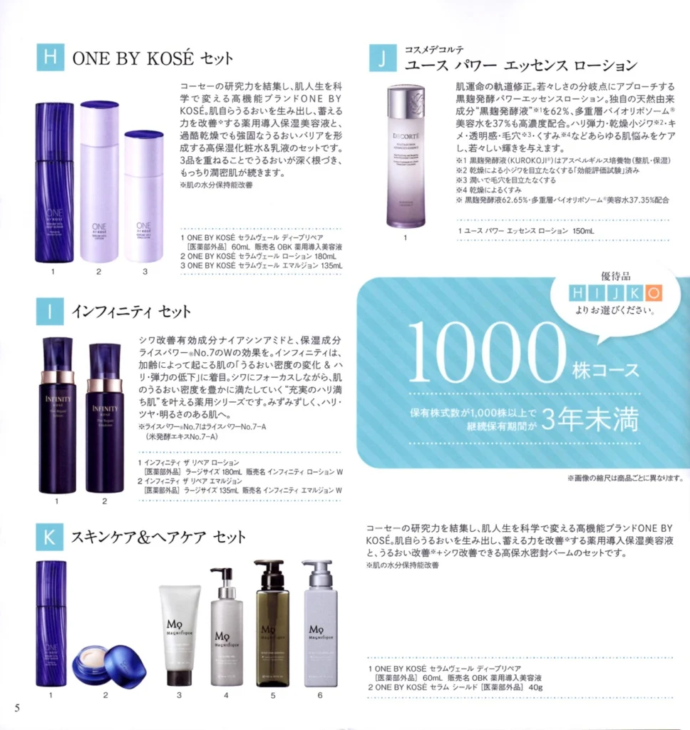 コーセーホールディングス(4922)から株主優待の案内が到着｜100株で