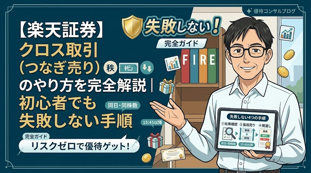 楽天証券】クロス取引（つなぎ売り）のやり方を完全解説｜初心者でも