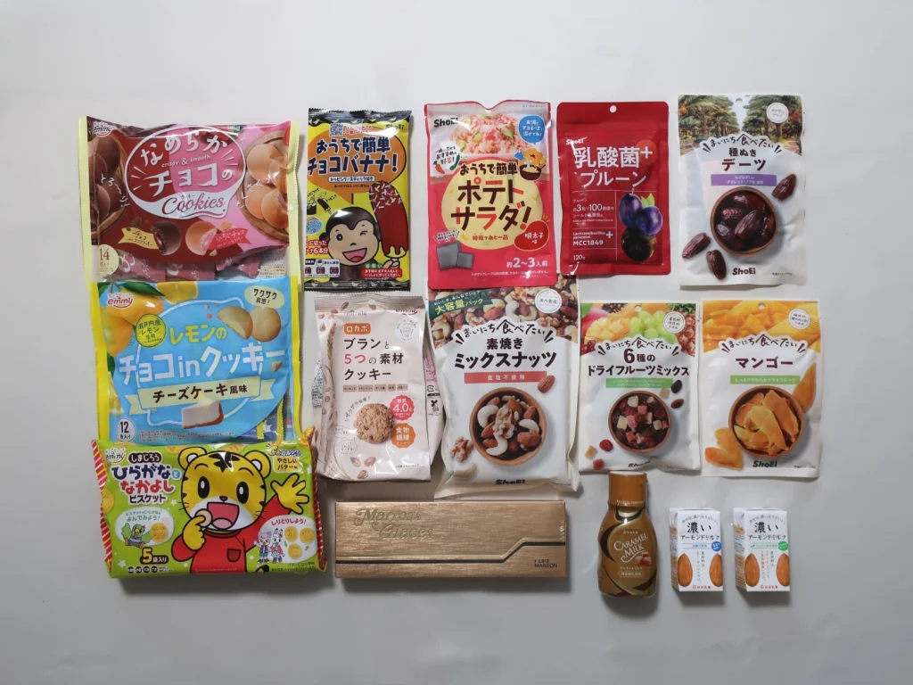 正栄食品工業(8079)から株主優待が到着｜100株で15種類の自社商品