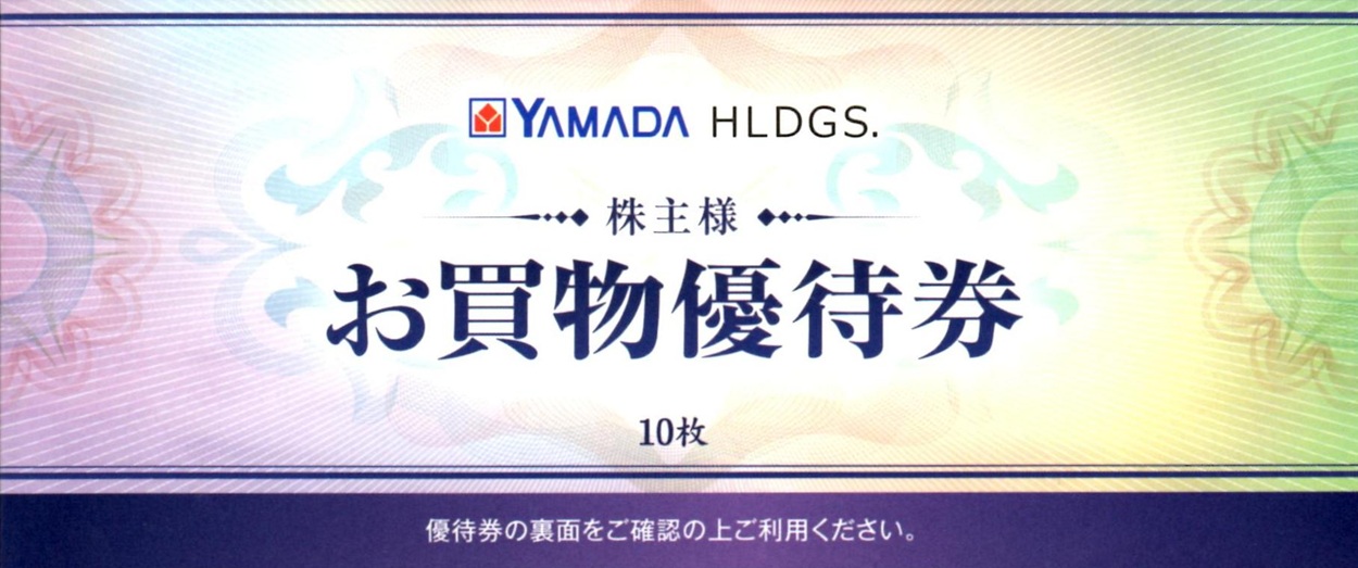 ヤマダホールディングス お買物優待券 25000円分 株主優待制度 -YAMADA